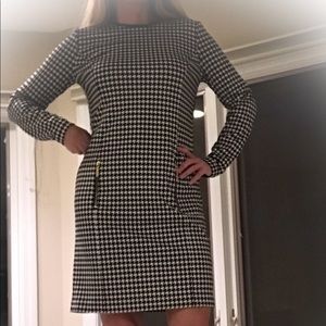 Michael Kors Dress Blk/white Houndstooth, Small